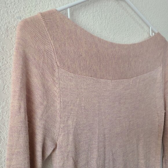 Boston Proper US Size XS Angora Blend Sequin Detail Boatneck 3/4 Sleeve Sweater - Picture 5 of 10
